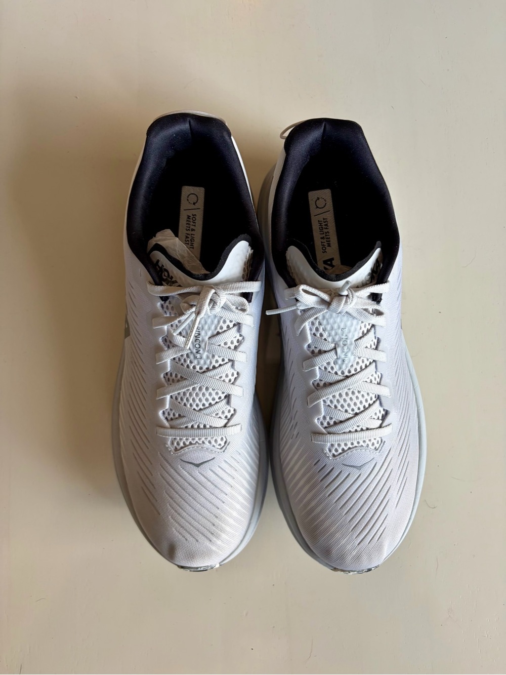 Hoka Light Grey Running Shoes size 11.5 - Picture 2 of 8